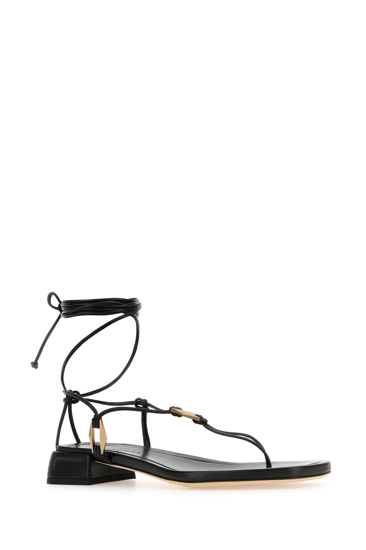 JIMMY CHOO ONYXIA FLAT For Women Exterior: 100% Nappa leather Interior: 100% Leather Sole: Leather and Rubber
