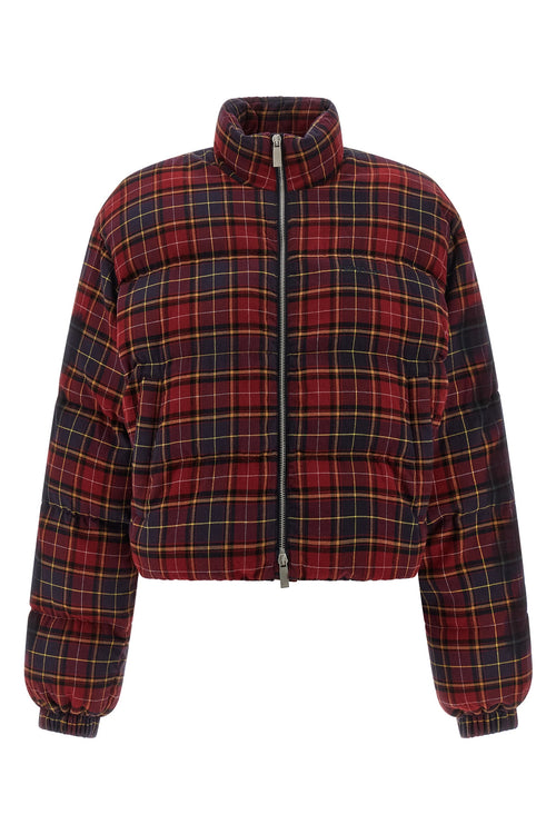 OFF-WHITE 'Check Flan Arrow Spray' down jacket For Women 100% cotton