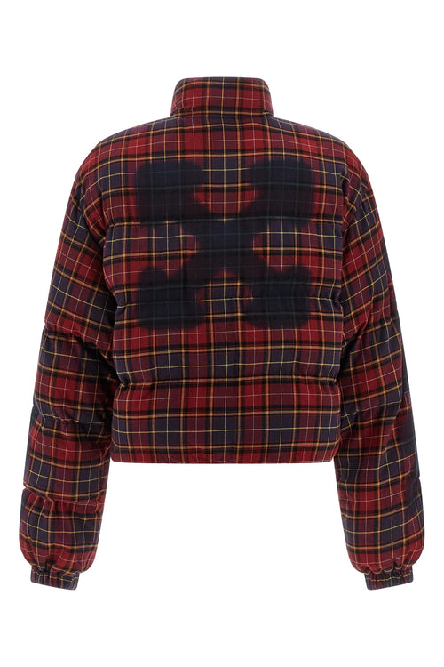 OFF-WHITE 'Check Flan Arrow Spray' down jacket For Women 100% cotton