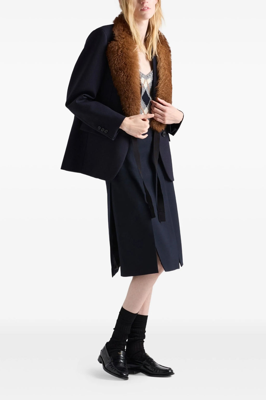 PRADA Multi-slit skirt For Women 100% virgin wool