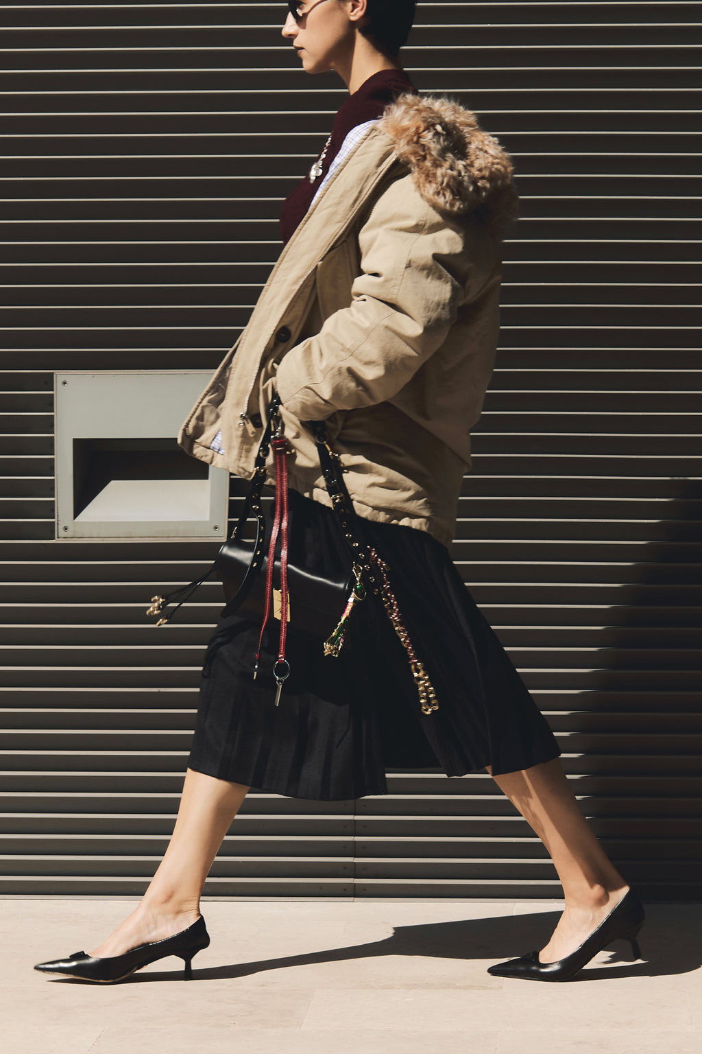 PRADA Pleated skirt For Women 100% virgin wool