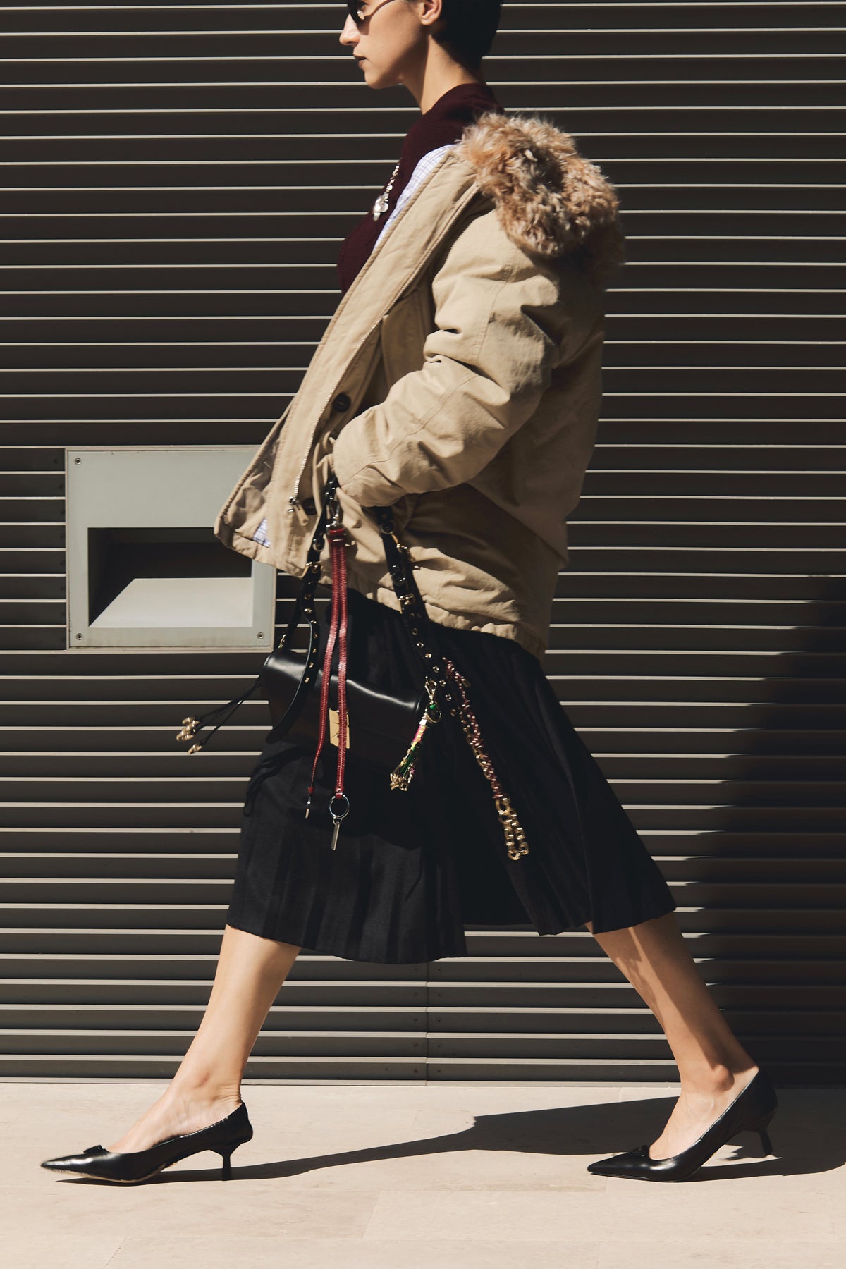 PRADA Pleated skirt For Women 100% virgin wool