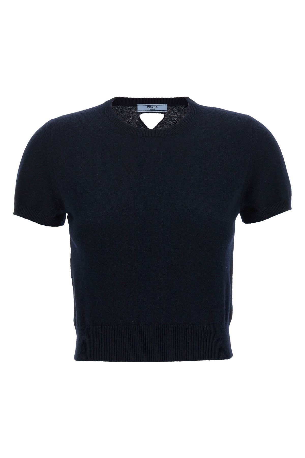 PRADA Cut-out logo sweater For Women 100% cashmere