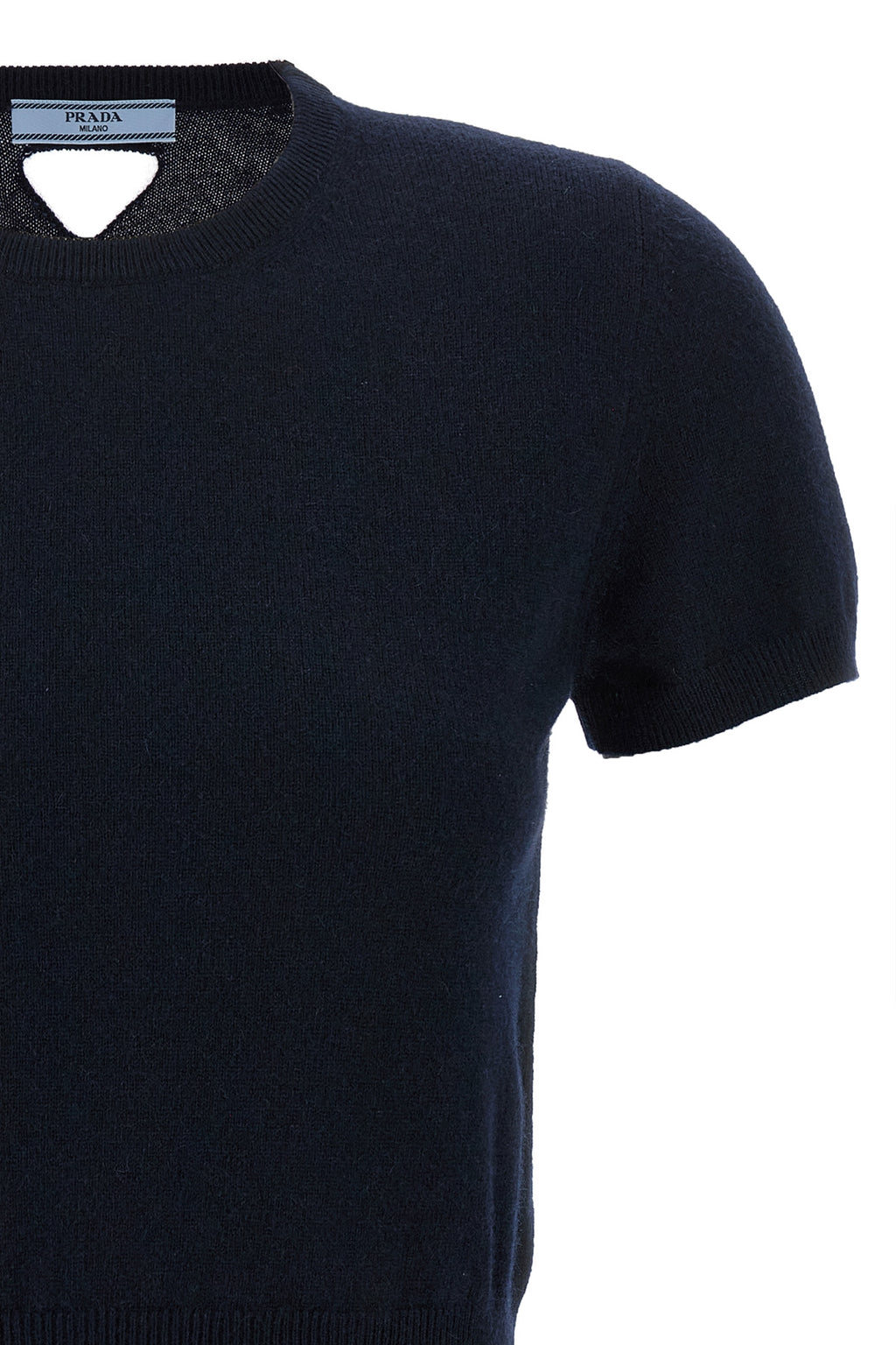 PRADA Cut-out logo sweater For Women 100% cashmere