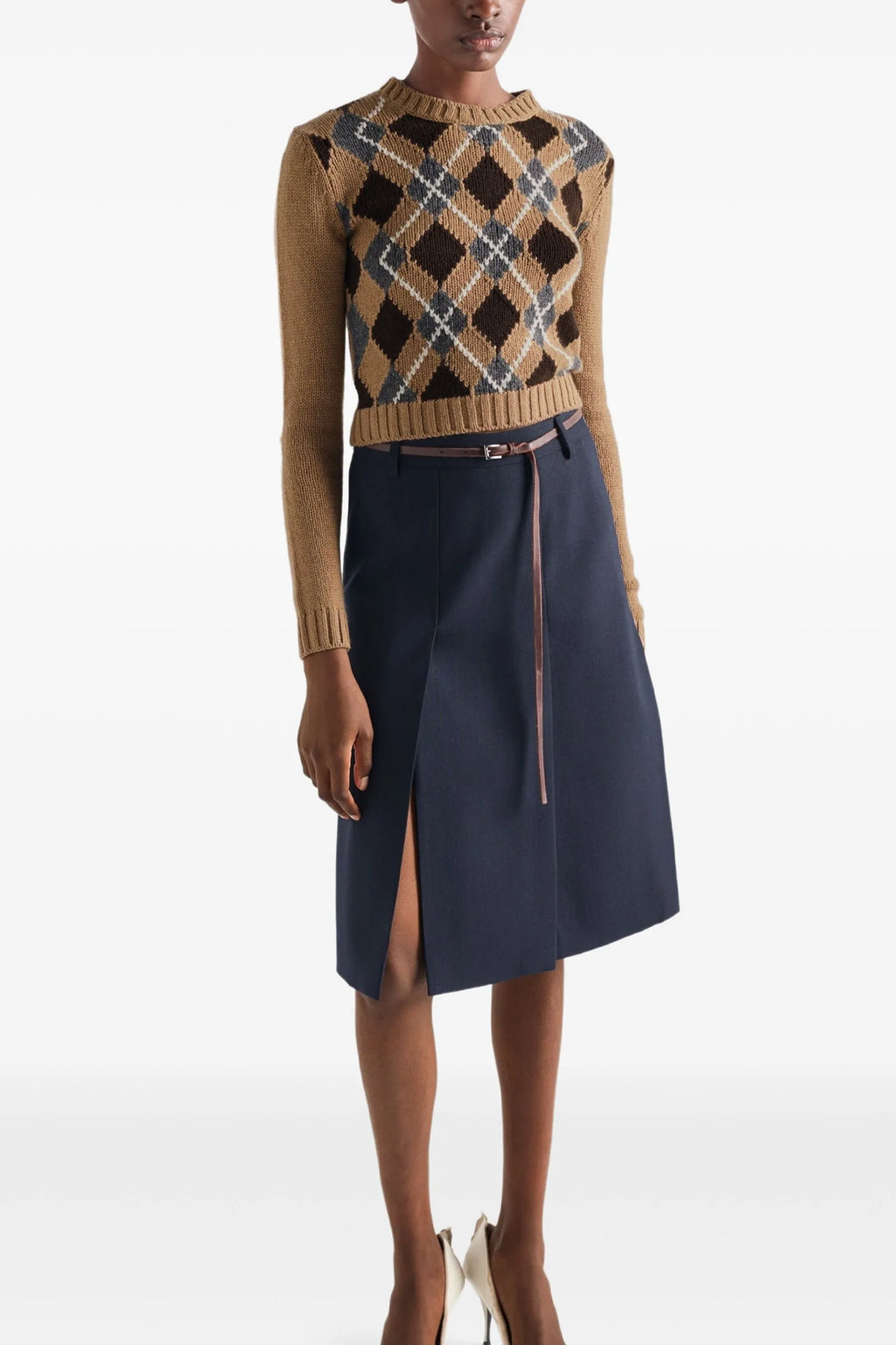 PRADA Argyle sweater For Women 100% cashmere