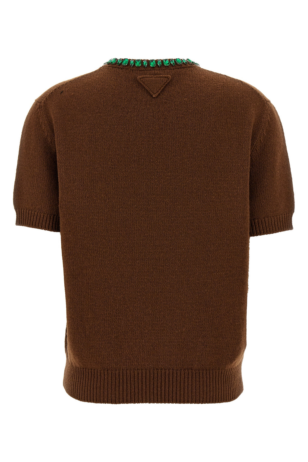 prada Crystal crew neck sweater