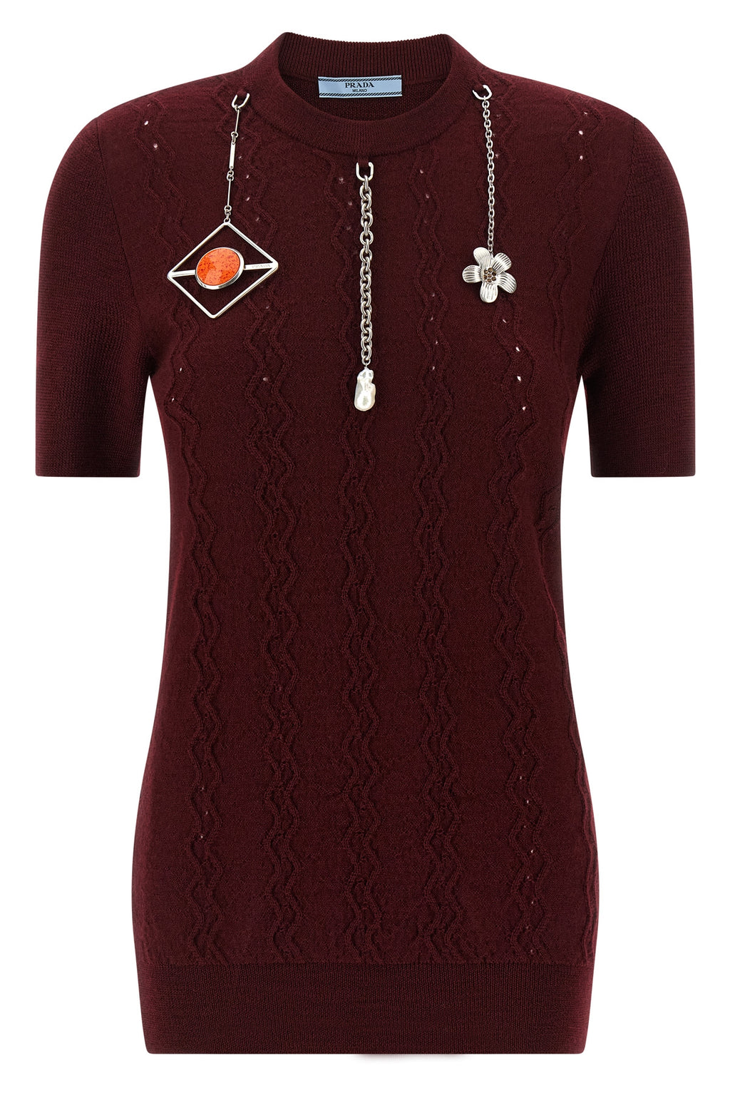 PRADA Charms sweater For Women 100% virgin wool