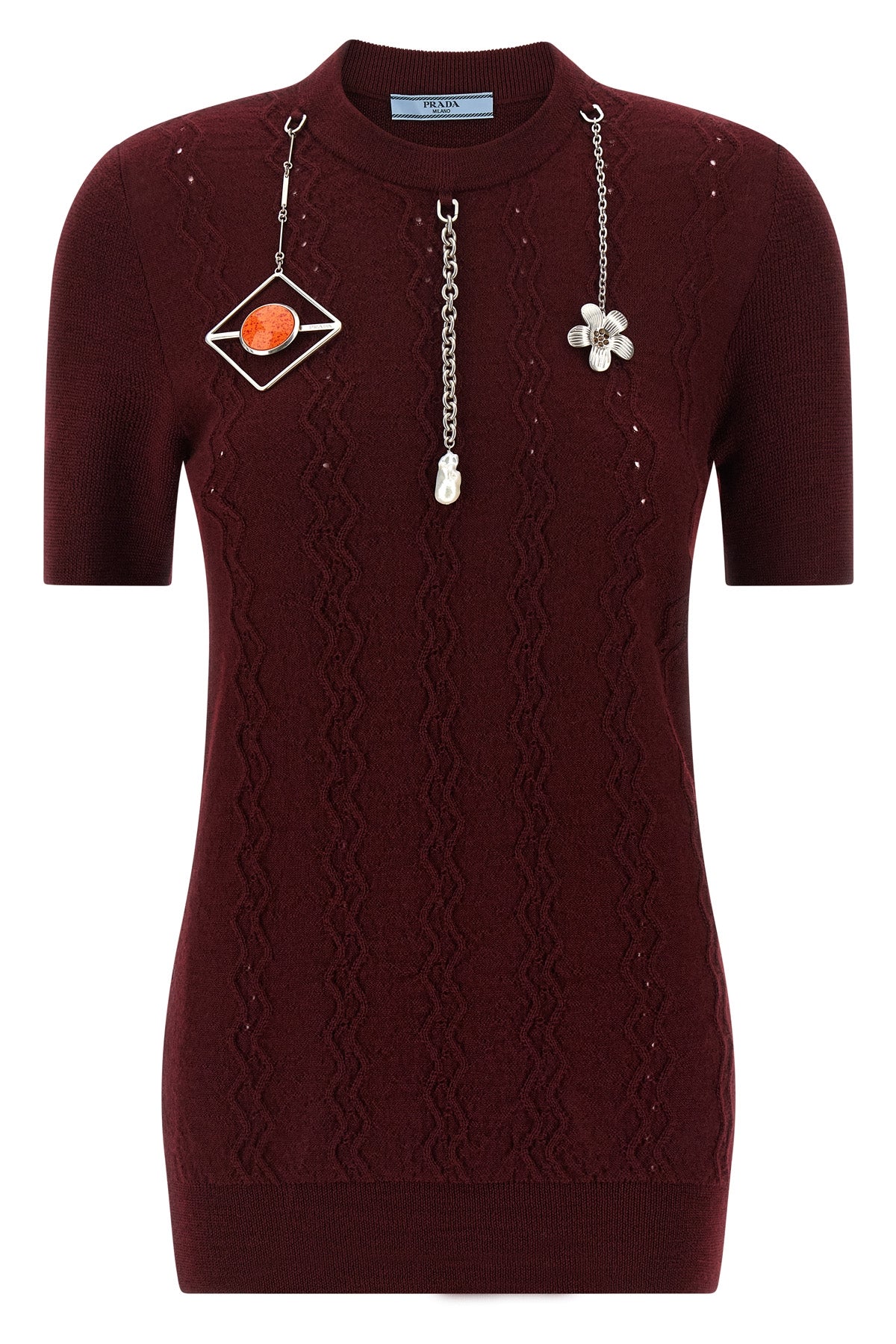 PRADA Charms sweater For Women 100% virgin wool