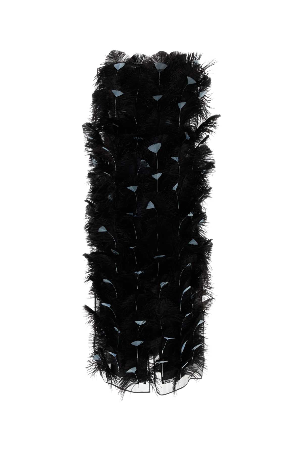 PRADA ABITO For Women Exterior: 100% Silk 100% Ostrich feathers 100% Turkey feathers Lining: 100% Silk