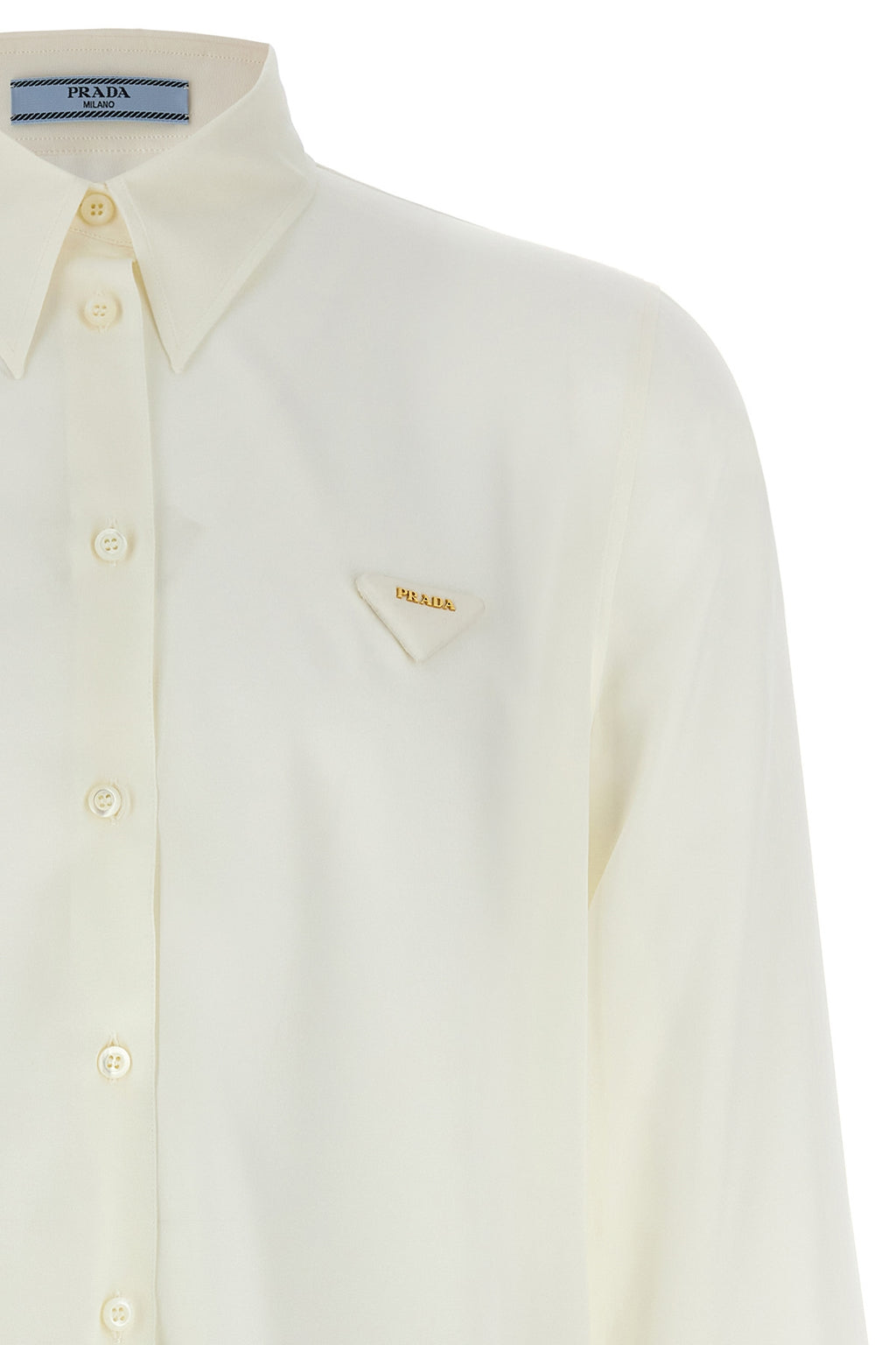 PRADA Silk logo shirt For Women 100% silk