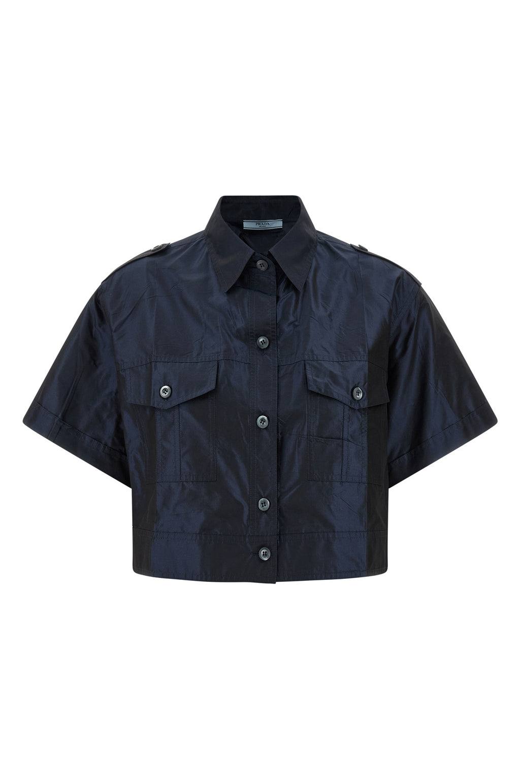 PRADA Cropped taffeta shirt For Women 100% silk