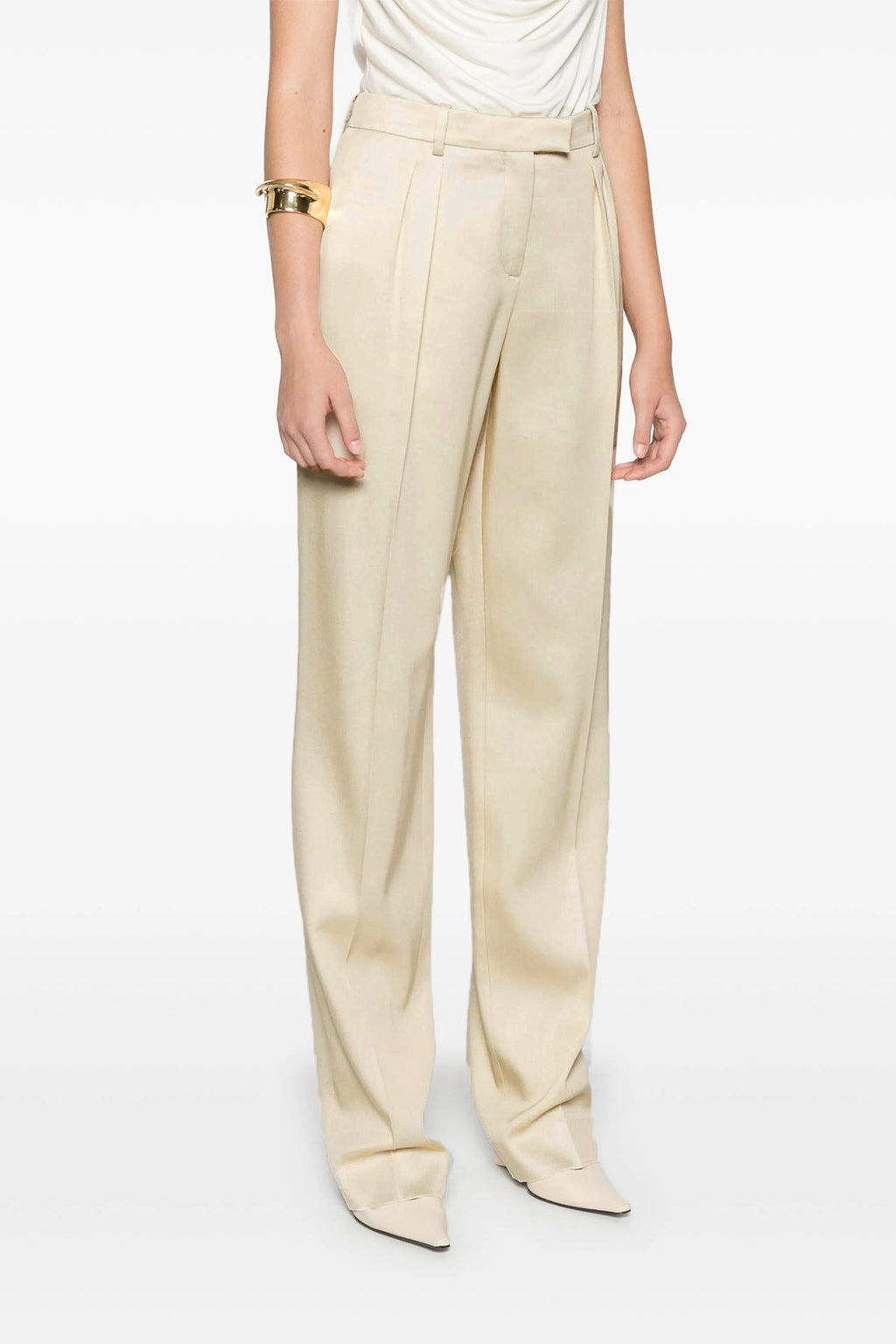 TOM FORD Pants with front pleats For Women 51% silk, 49% wool