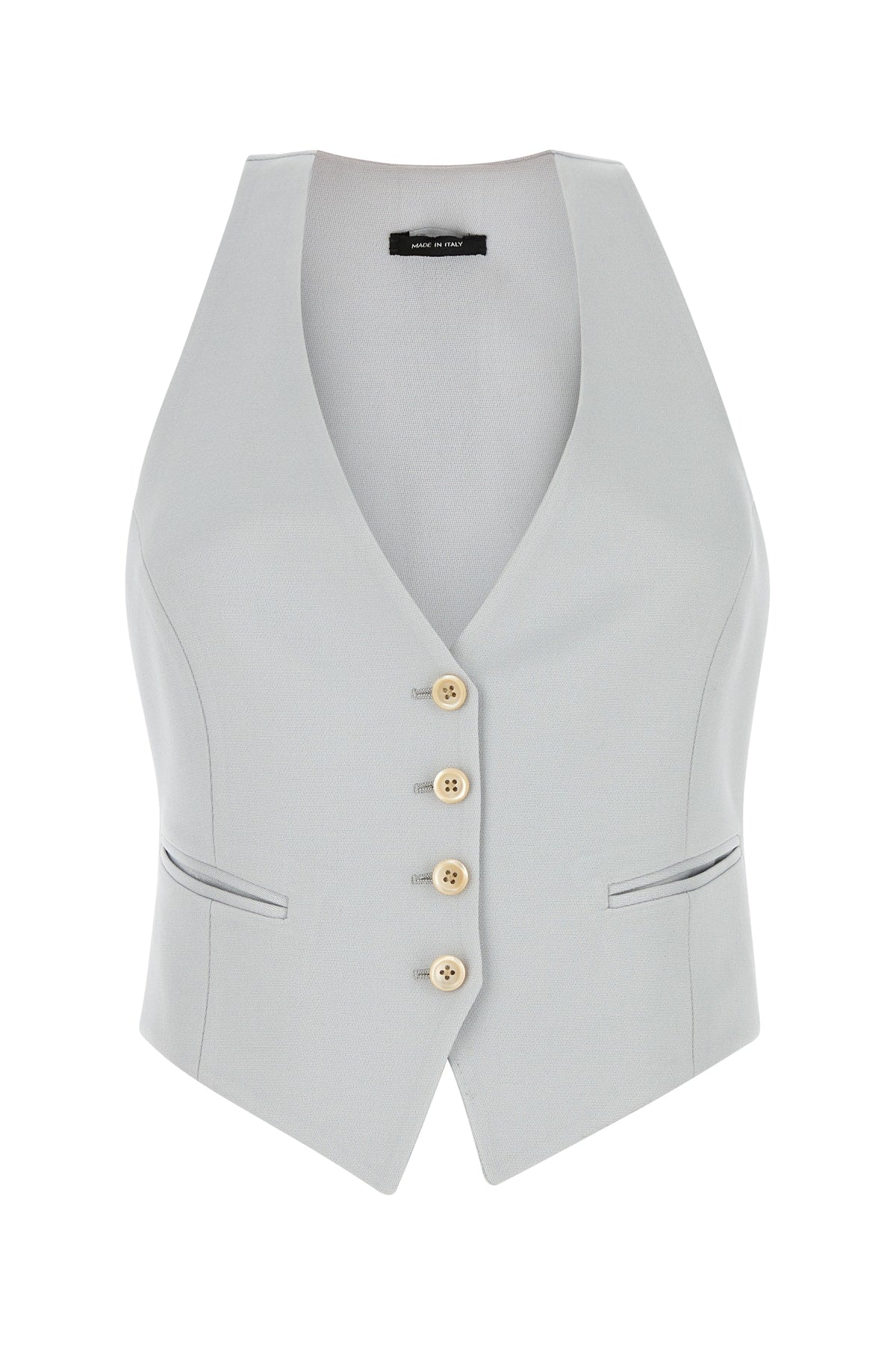 TOM FORD WIDE LEG TUXEDO TAILORED PANTS For Women Fabric: 90%Wool - 10%Silk / Secondary Fabric: 100%Silk / Lining: 59%Cupro - 41%Silk / Button: 100%BUFFALO