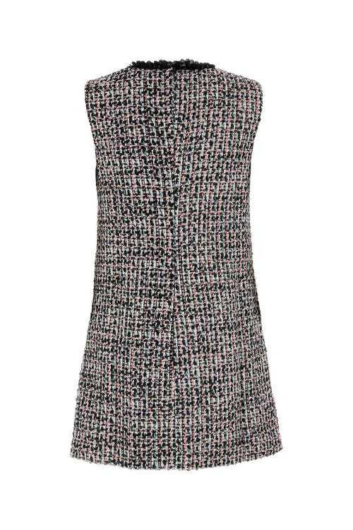 SELF PORTRAIT BLACK BOUCLE EMBELLISHED MINI DRESS For Women Exterior: 93% Polyester 4% Cotton 2% Nylon 1% Viscose Lining: 100% Polyester