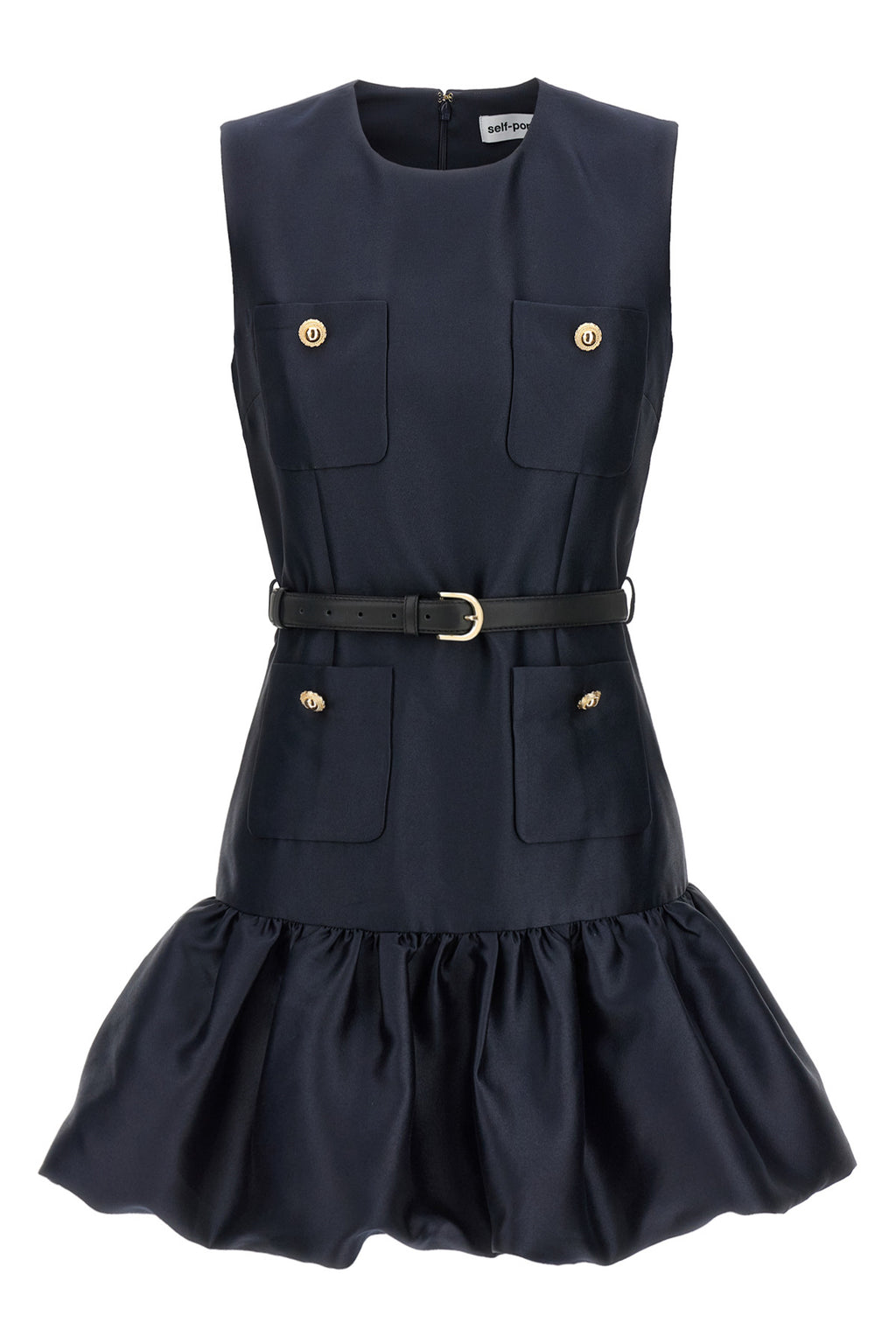 SELF PORTRAIT 'Navy Taffeta Mini' dress For Women 100% polyester