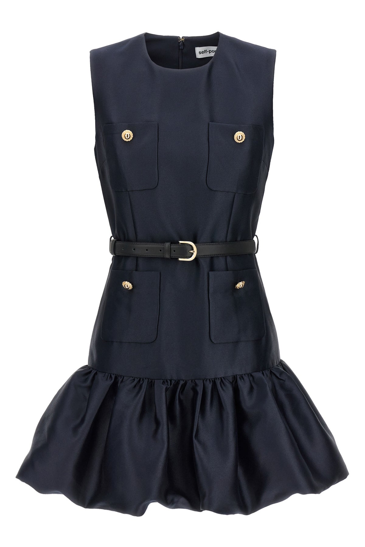 SELF PORTRAIT 'Navy Taffeta Mini' dress For Women 100% polyester