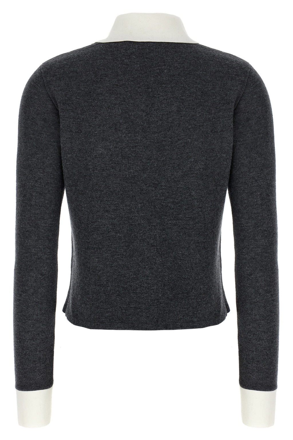 SELF PORTRAIT 'Grey Contrast Collar' cardigan For Women 83% wo, 9% pa, 7% ws, 1% ea