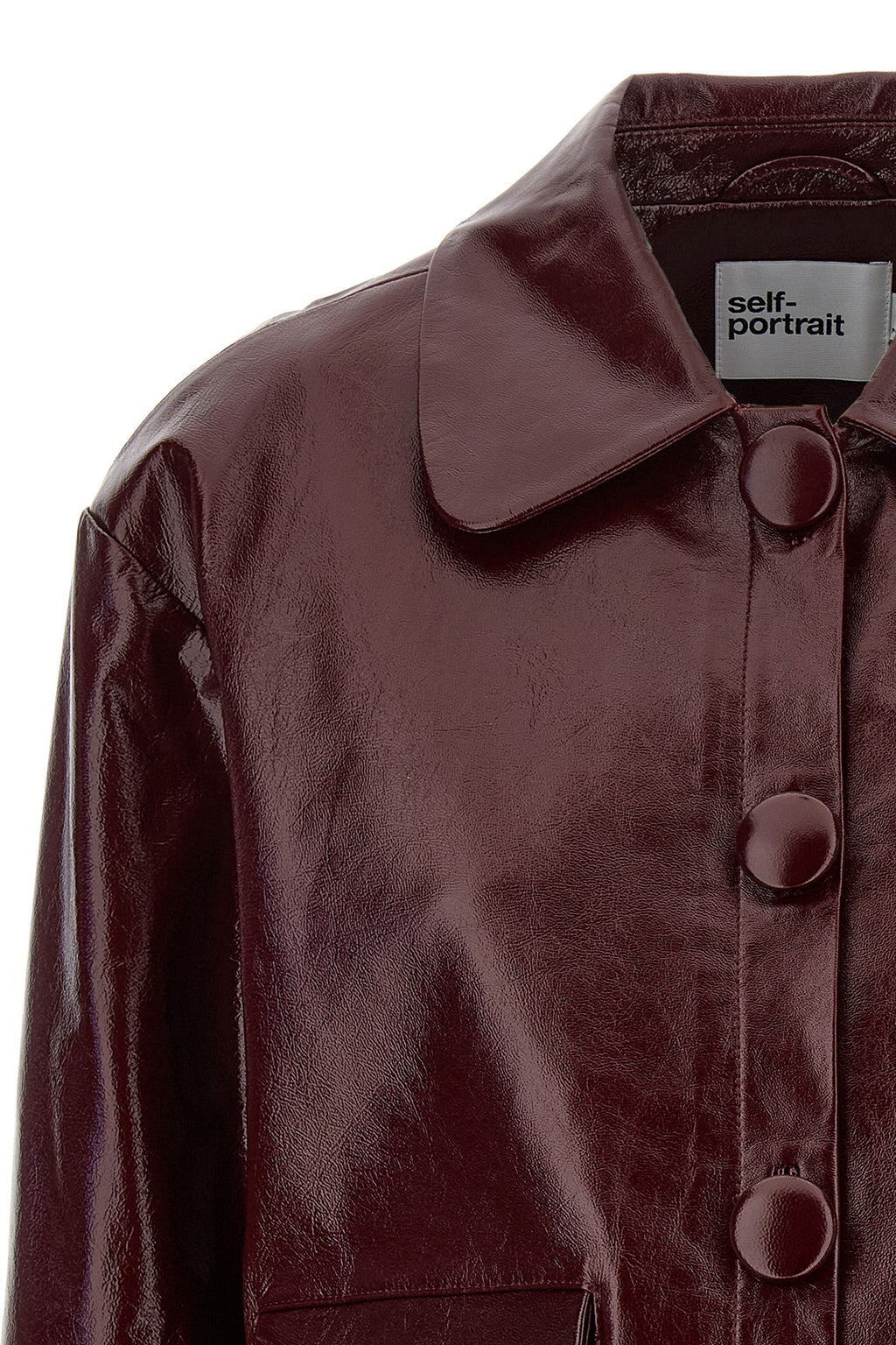 SELF PORTRAIT Craqué leather jacket