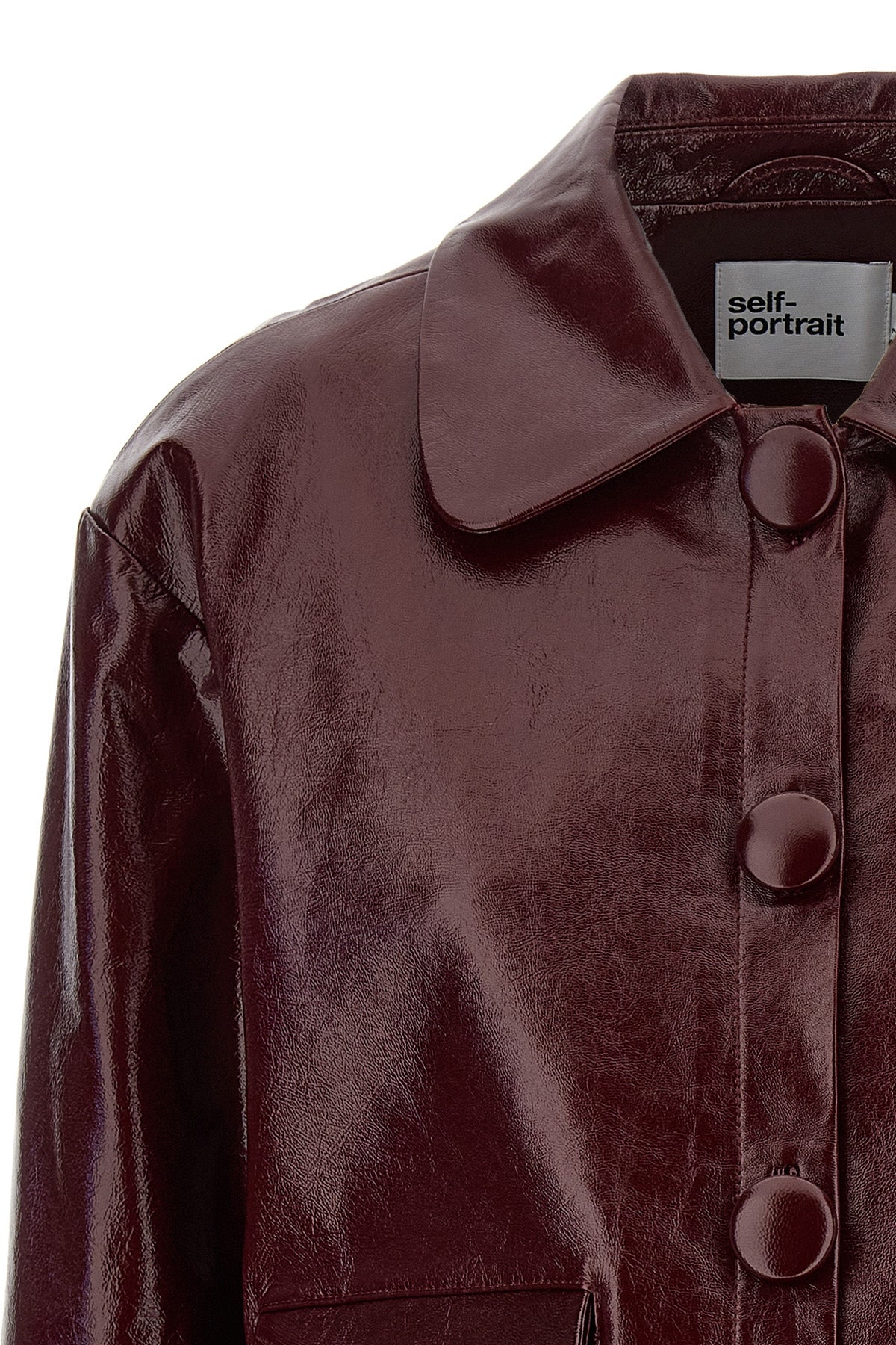 SELF PORTRAIT Craqué leather jacket