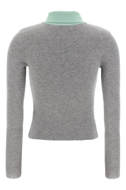 SELF PORTRAIT 'Grey Merino Wool' cardigan For Women 100% wool
