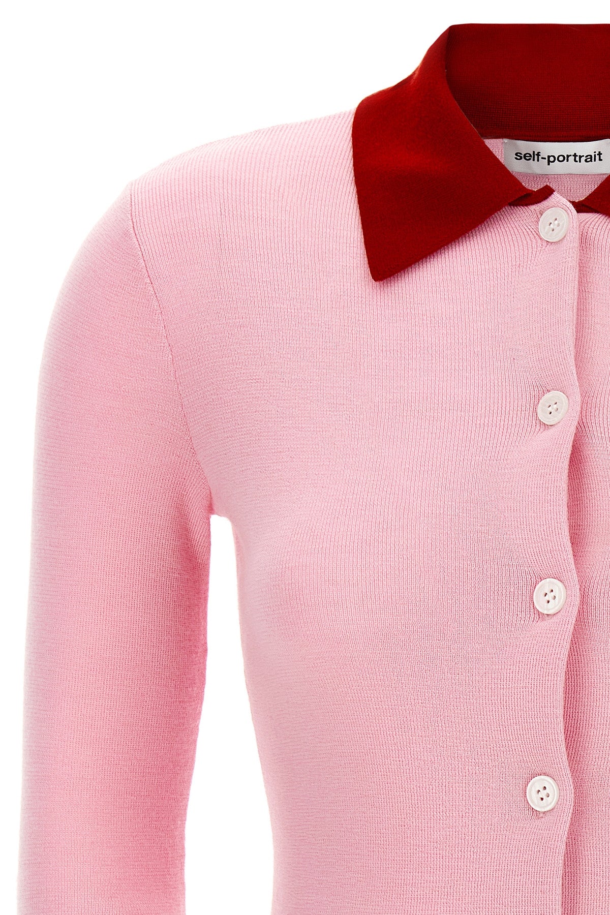 SELF PORTRAIT 'Pink Merino Wool' cardigan For Women 100% wool