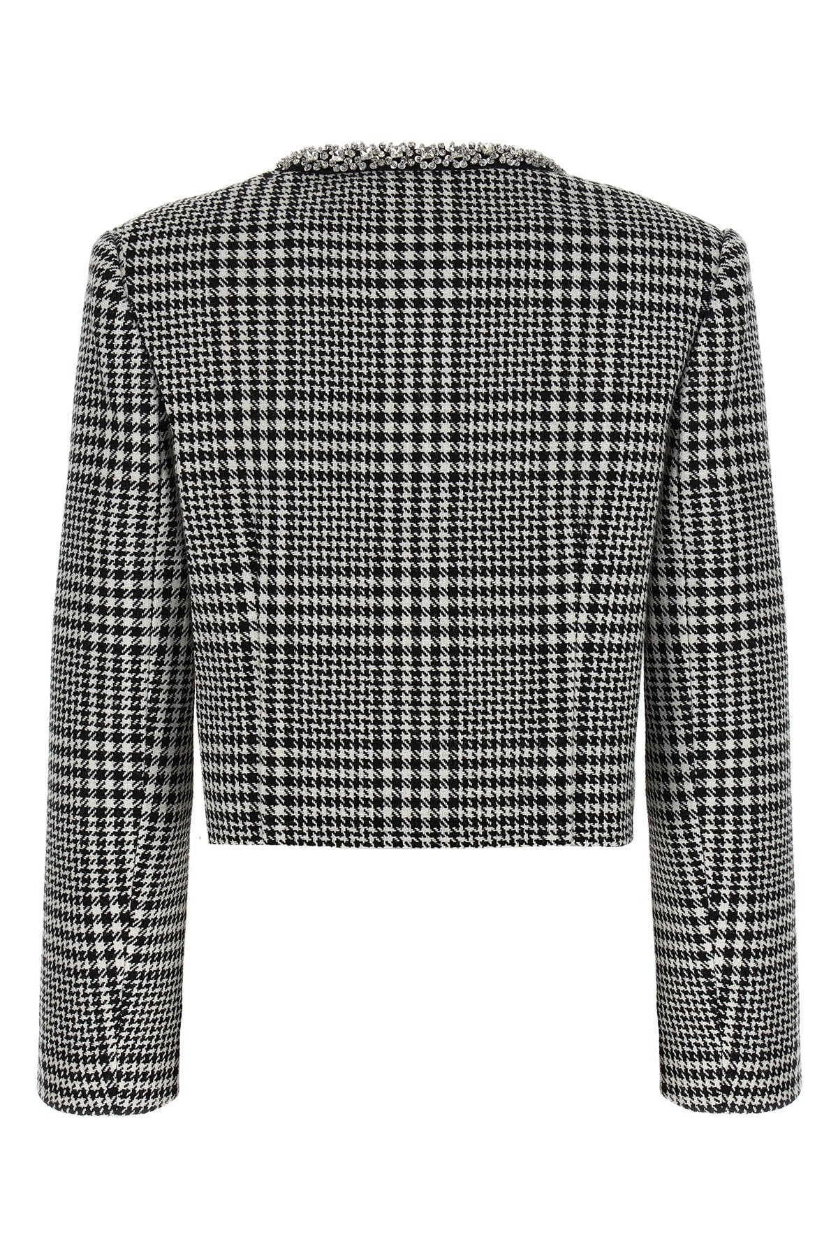 SELF PORTRAIT 'Houndstooth Crystal Trim' blazer