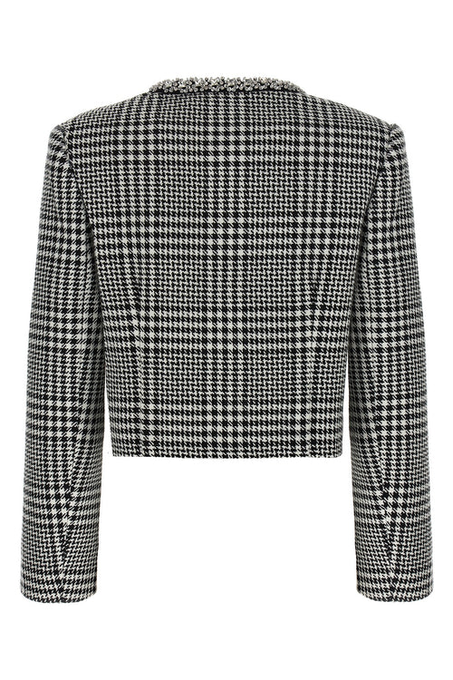 SELF PORTRAIT 'Houndstooth Crystal Trim' blazer For Women 60% polyester, 40% wool