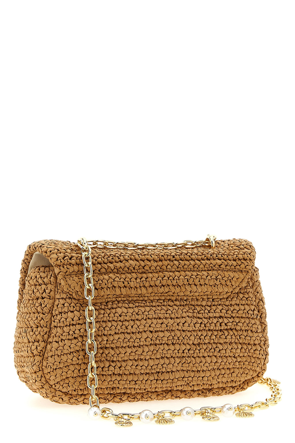 SELF PORTRAIT 'Raffia bow charm' shoulder bag For Women 100% RAFFIA