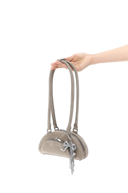 SELF PORTRAIT 'Suede mini with charm' shoulder bag For Women 100% lamb leather (Ovis Aries)