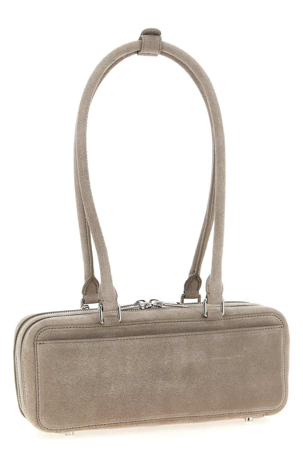 SELF PORTRAIT 'Tan suede baguette with charm' shoulder bag For Women 100% lamb leather (Ovis Aries)