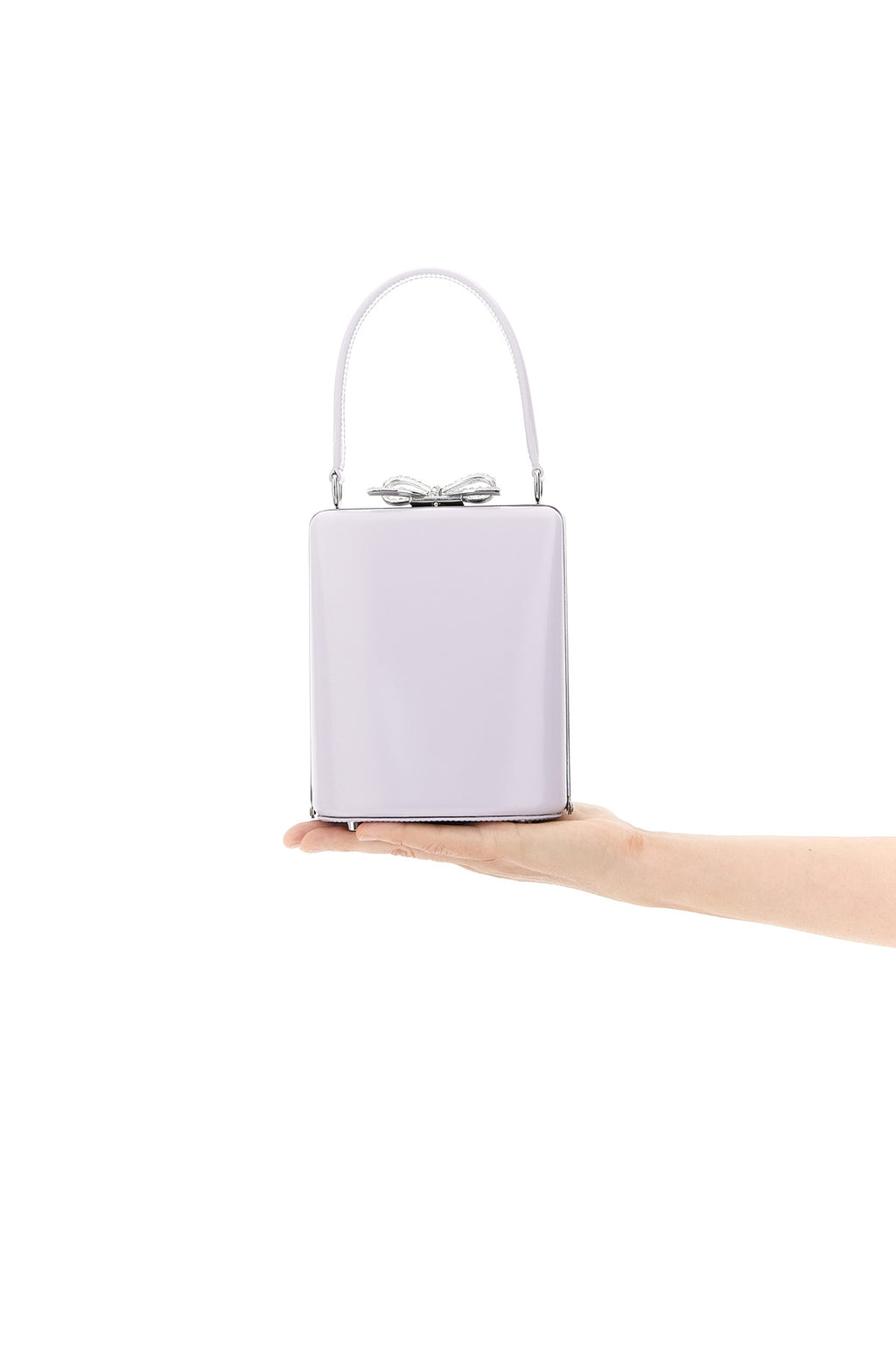 SELF PORTRAIT 'Lilac leather mini bow' handbag For Women 100% leather