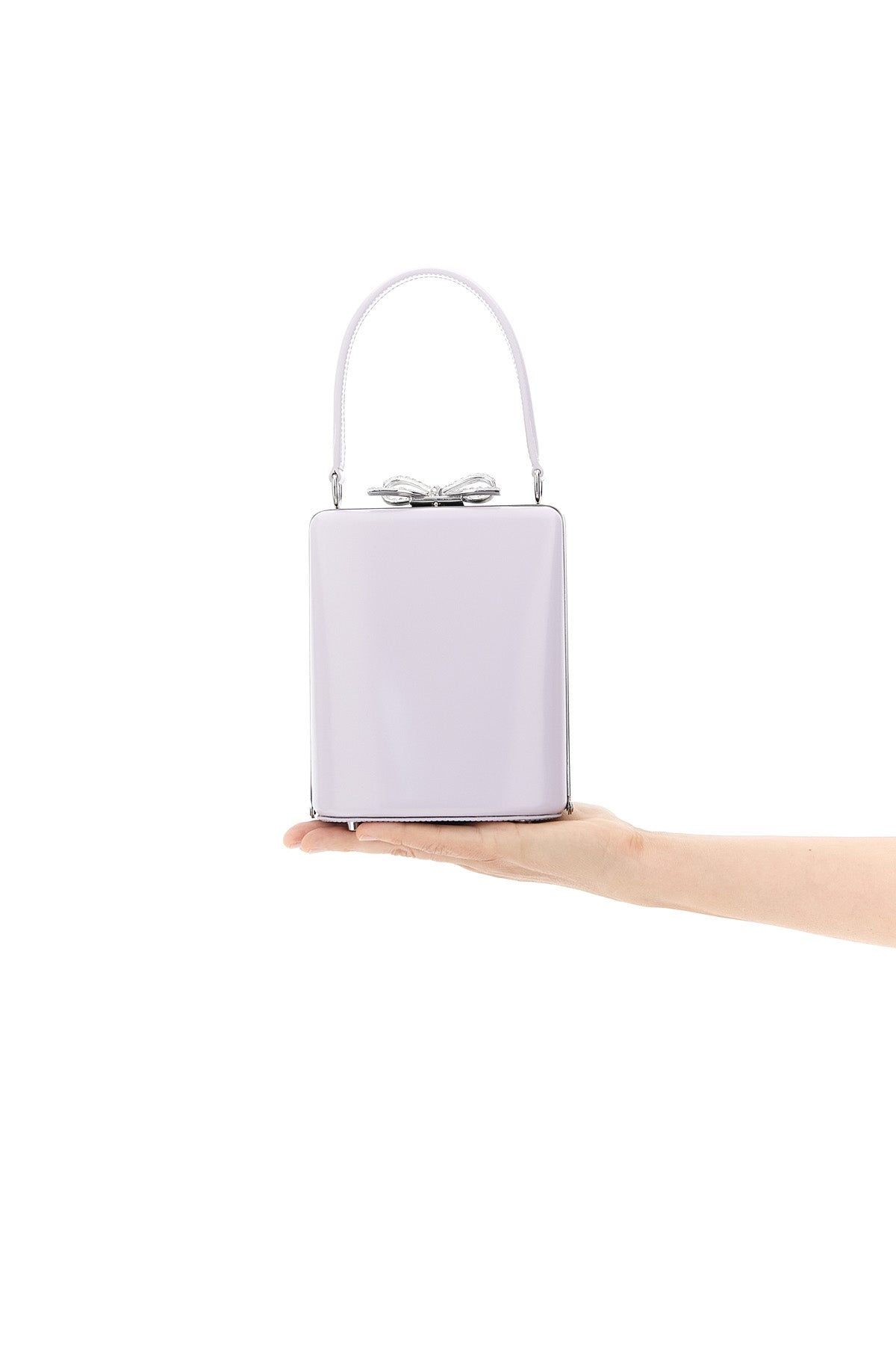 SELF PORTRAIT 'Lilac leather mini bow' handbag For Women 100% leather