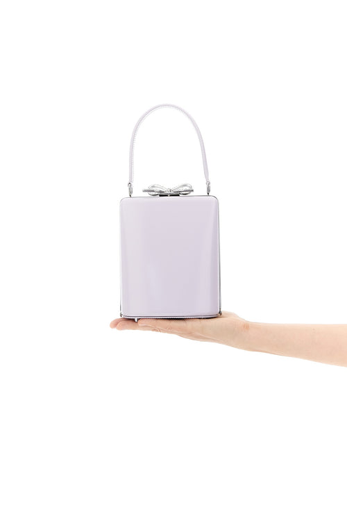 SELF PORTRAIT 'Lilac leather mini bow' handbag For Women 100% leather