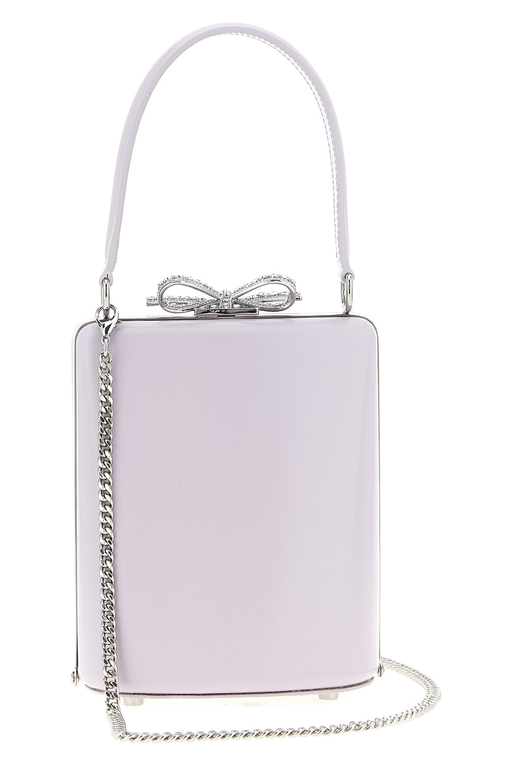 SELF PORTRAIT 'Lilac leather mini bow' handbag For Women 100% leather