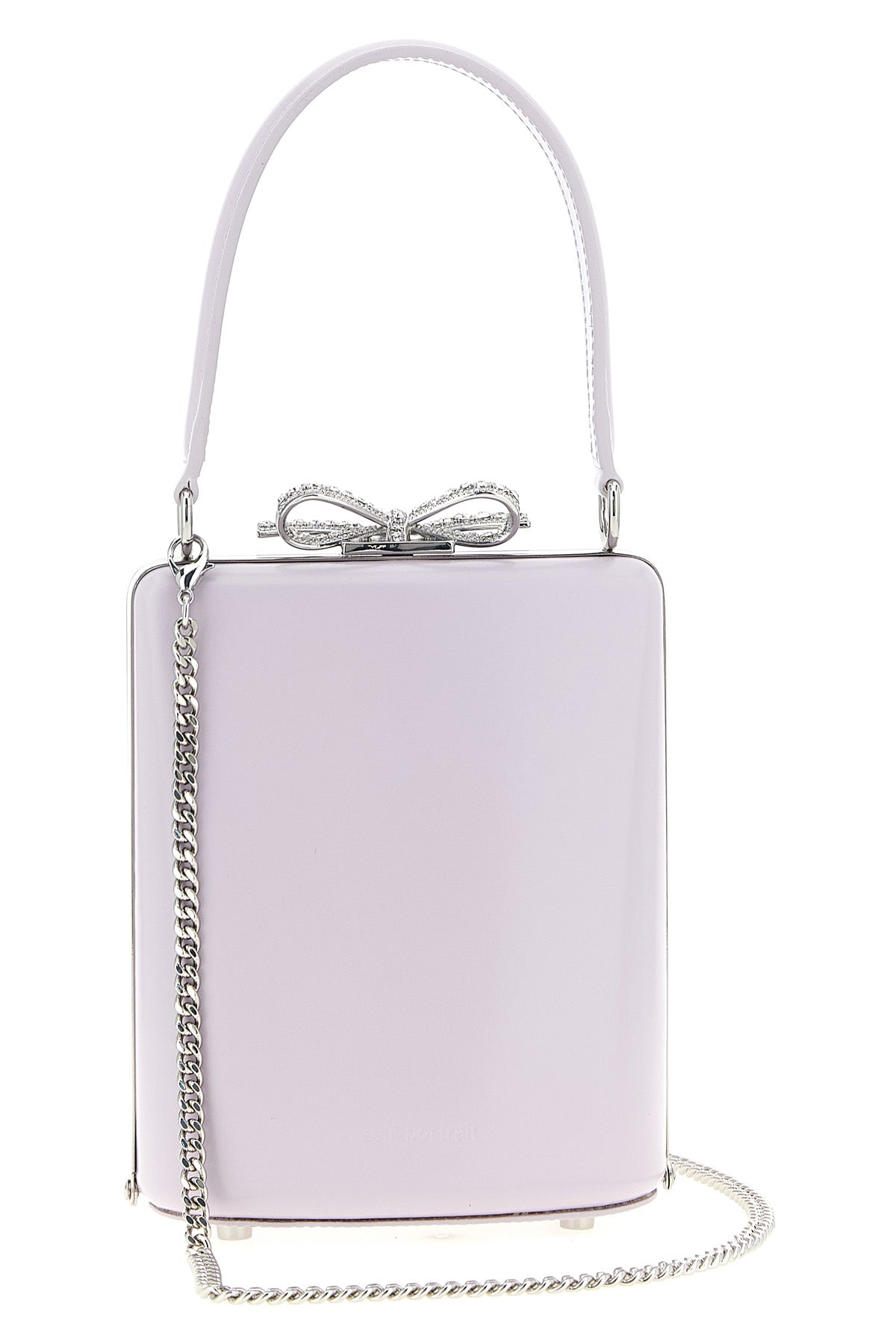 SELF PORTRAIT 'Lilac leather mini bow' handbag For Women 100% leather