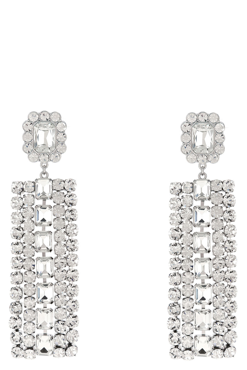 SELF PORTRAIT 'Multi Crystal Droplet' earrings For Women 94% cotton 5% polyester 1% elastane