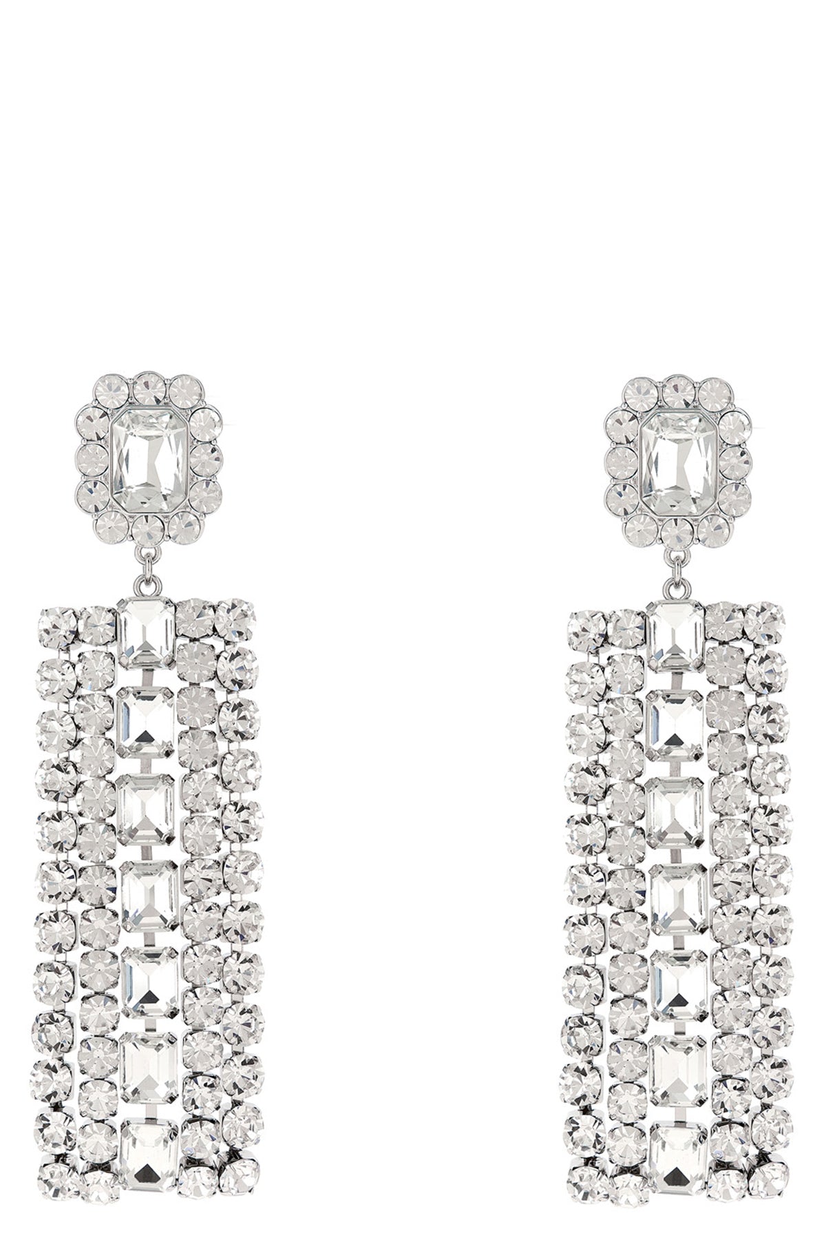 SELF PORTRAIT 'Multi Crystal Droplet' earrings For Women 94% cotton 5% polyester 1% elastane