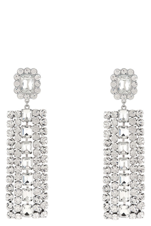 SELF PORTRAIT 'Multi Crystal Droplet' earrings For Women 94% cotton 5% polyester 1% elastane