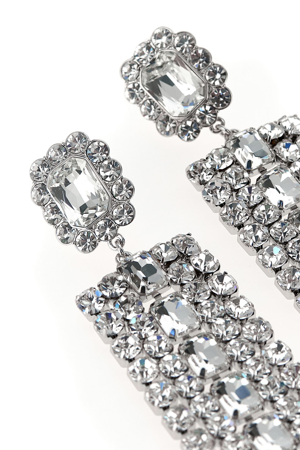 SELF PORTRAIT 'Multi Crystal Droplet' earrings For Women 94% cotton 5% polyester 1% elastane