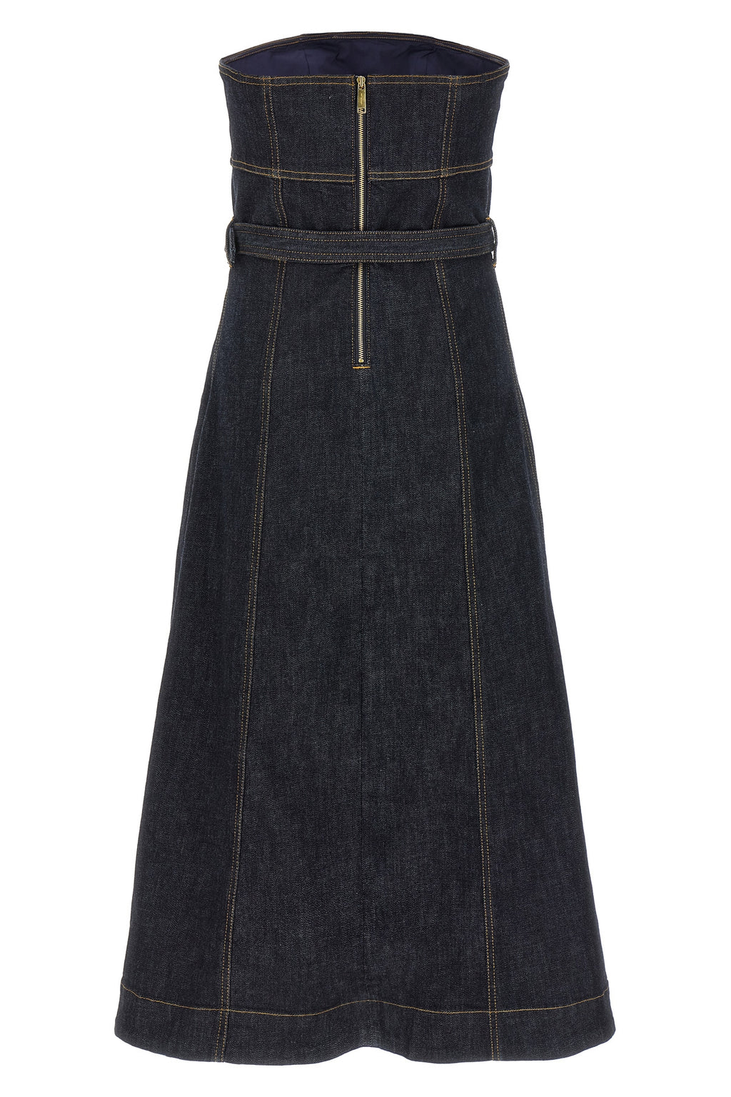 SELF PORTRAIT 'Indigo Denim Bandeau Midi Dress' dress For Women 94% cotton 5% polyamide 1% elastane