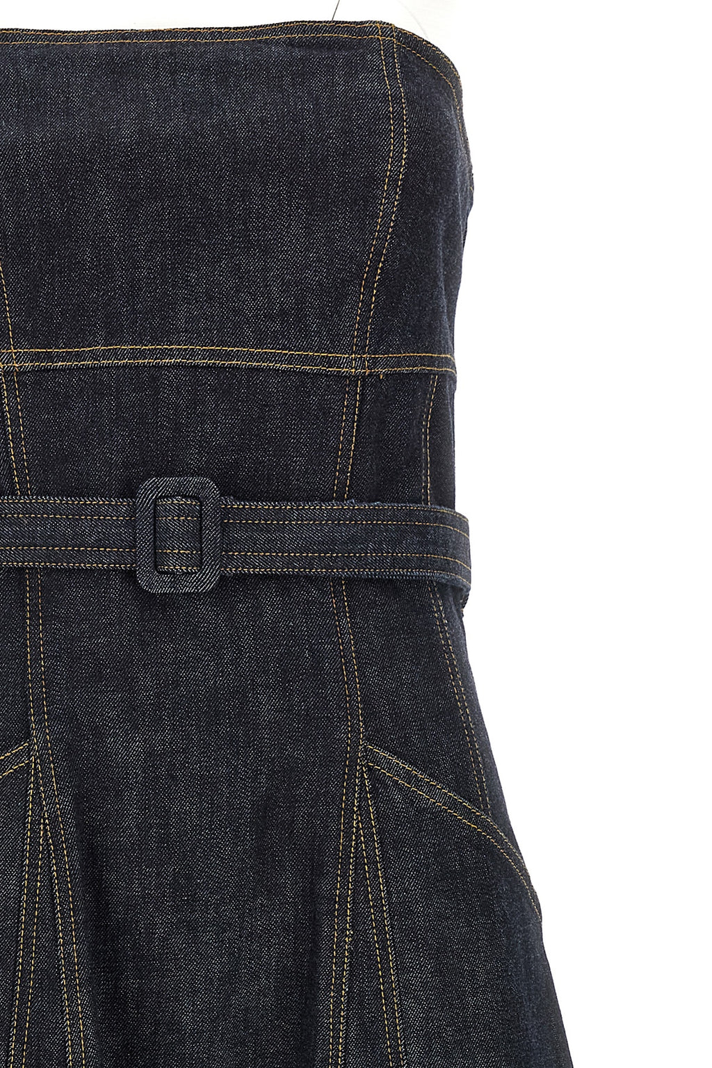 SELF PORTRAIT 'Indigo Denim Bandeau Midi Dress' dress For Women 94% cotton 5% polyamide 1% elastane