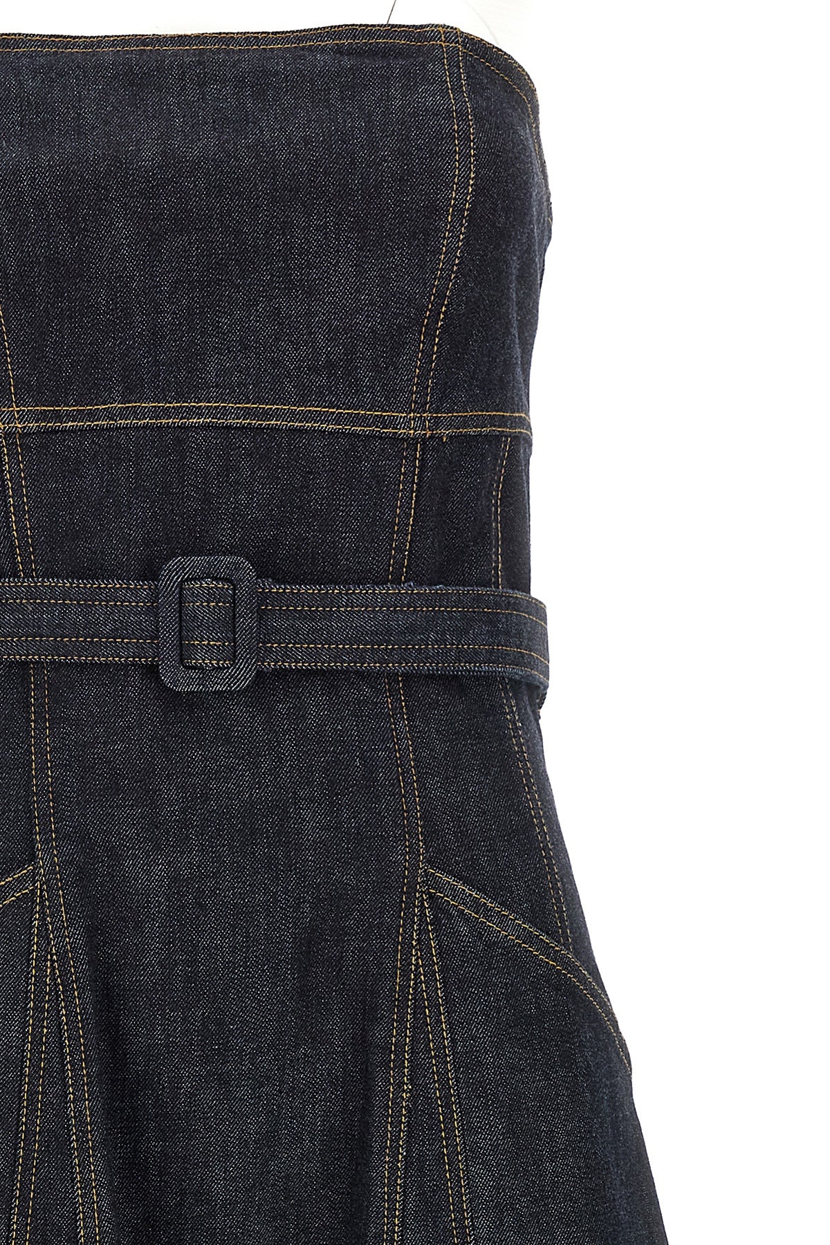 SELF PORTRAIT 'Indigo Denim Bandeau Midi Dress' dress For Women 94% cotton 5% polyamide 1% elastane