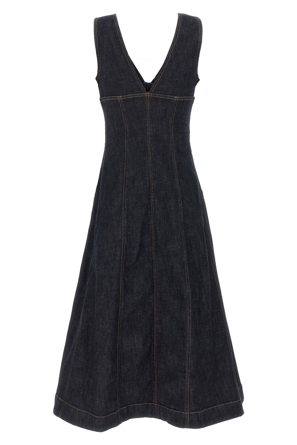 SELF PORTRAIT 'Indigo Denim Midi' dress For Women 94% cotton 5% polyamide 1% elastane