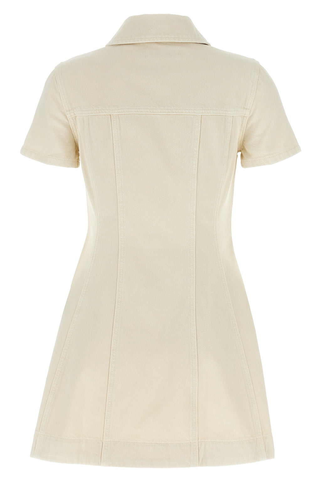 SELF PORTRAIT 'Cream Collared Denim Mini' dress For Women 100% cotton