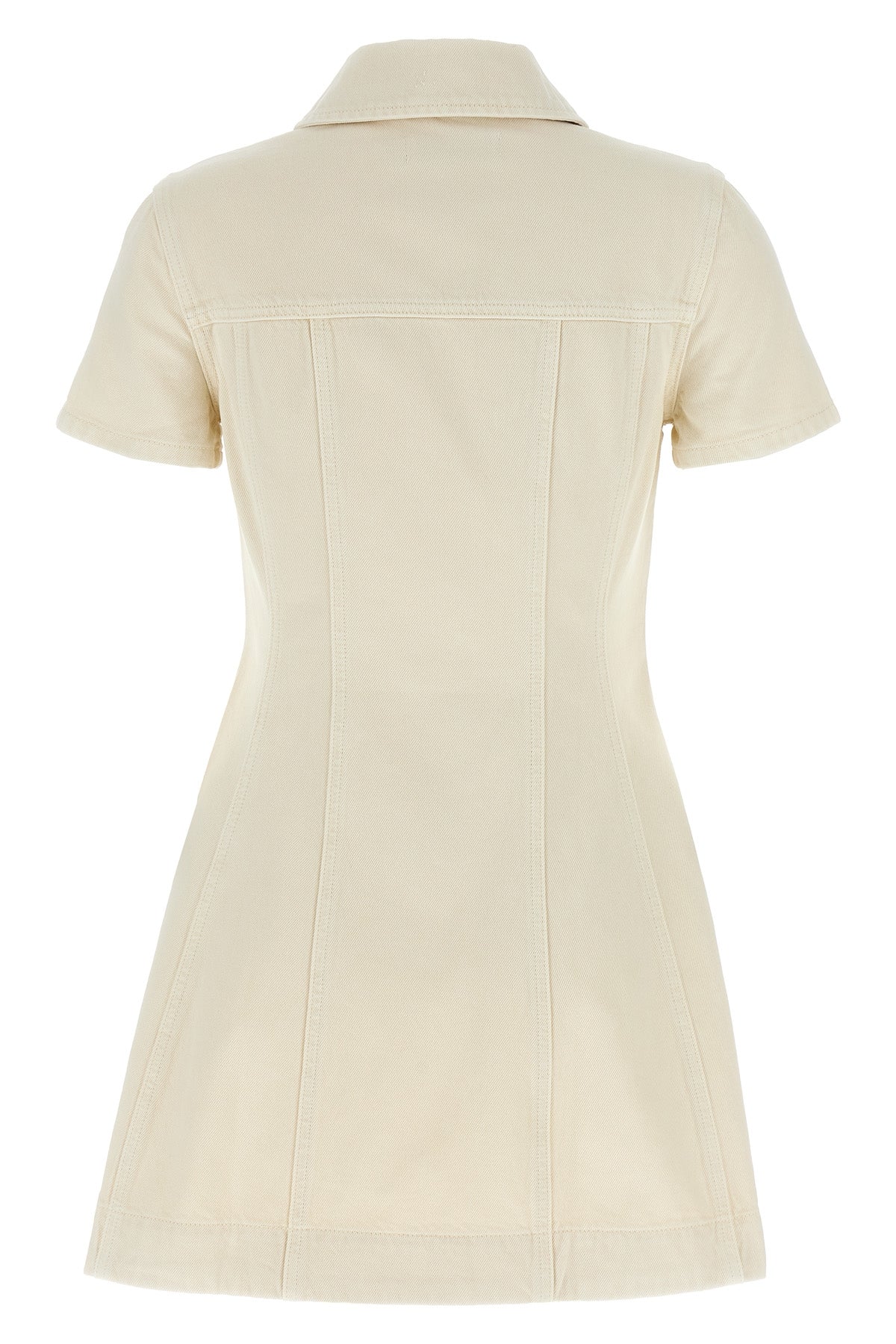SELF PORTRAIT 'Cream Collared Denim Mini' dress For Women 100% cotton