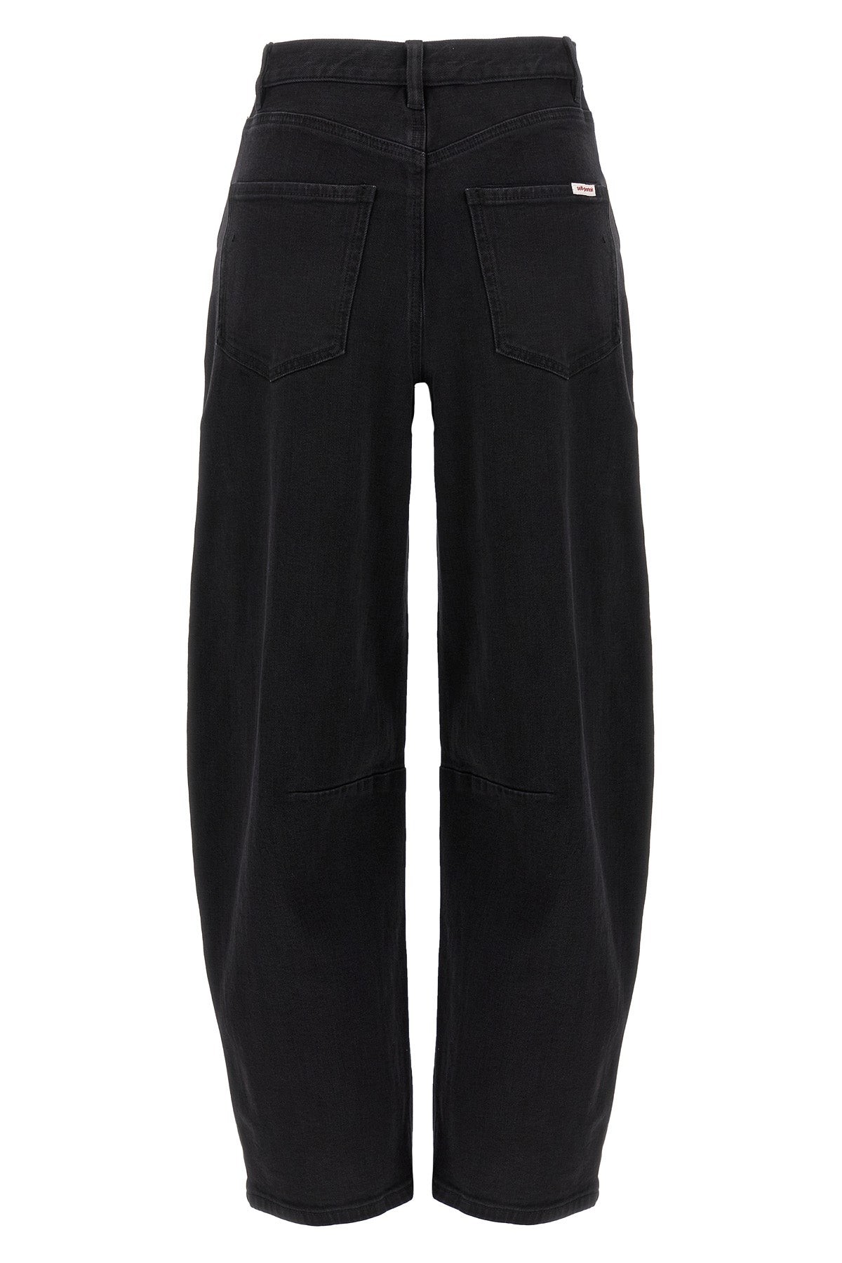 SELF PORTRAIT 'Black Barrel Leg' jeans For Women 99% cotton, 1% elastane