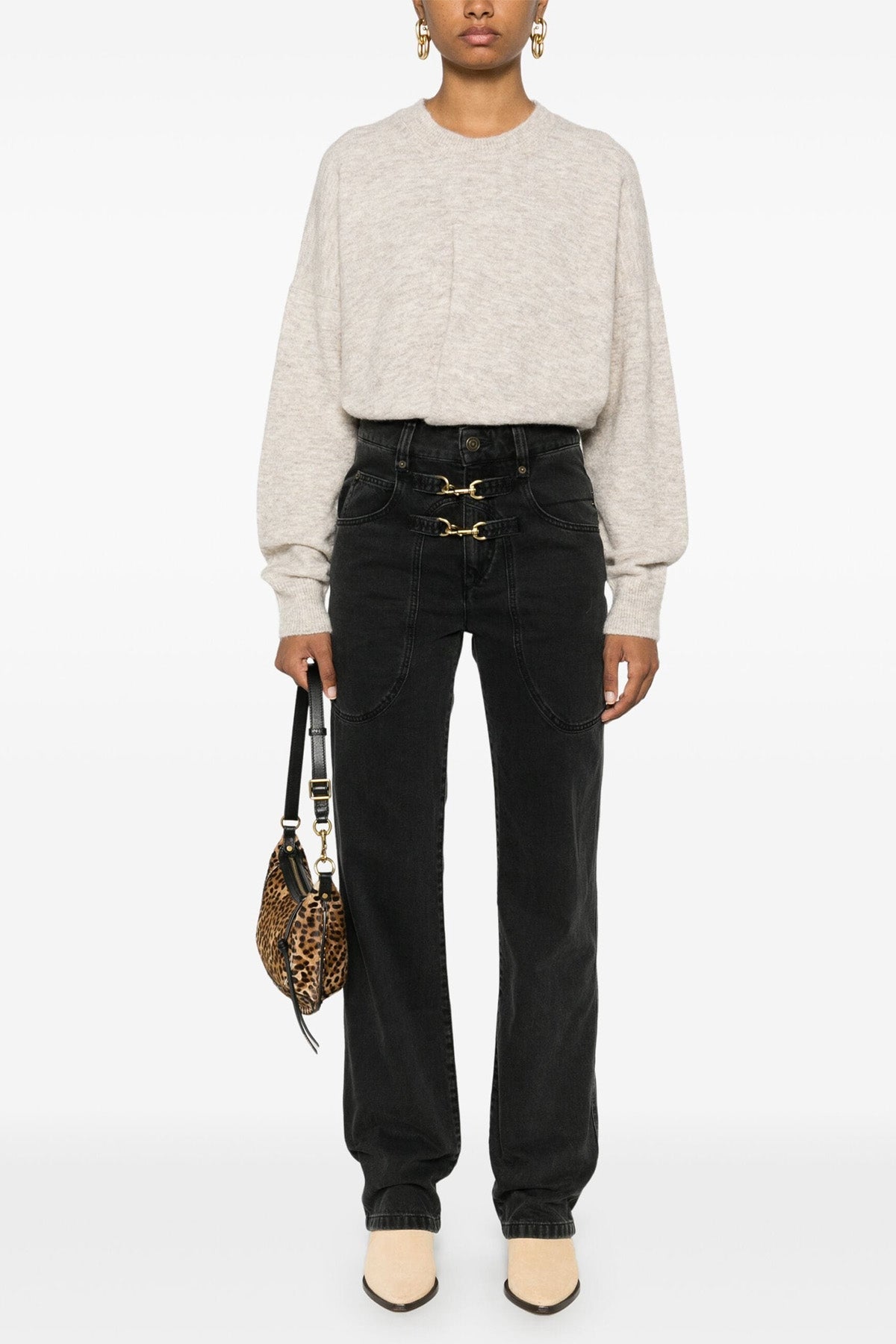 ISABEL MARANT 'Kingston' sweater For Women 38% polyamide 26% acetate 25% alpaca wool 10% wool 1% elastane