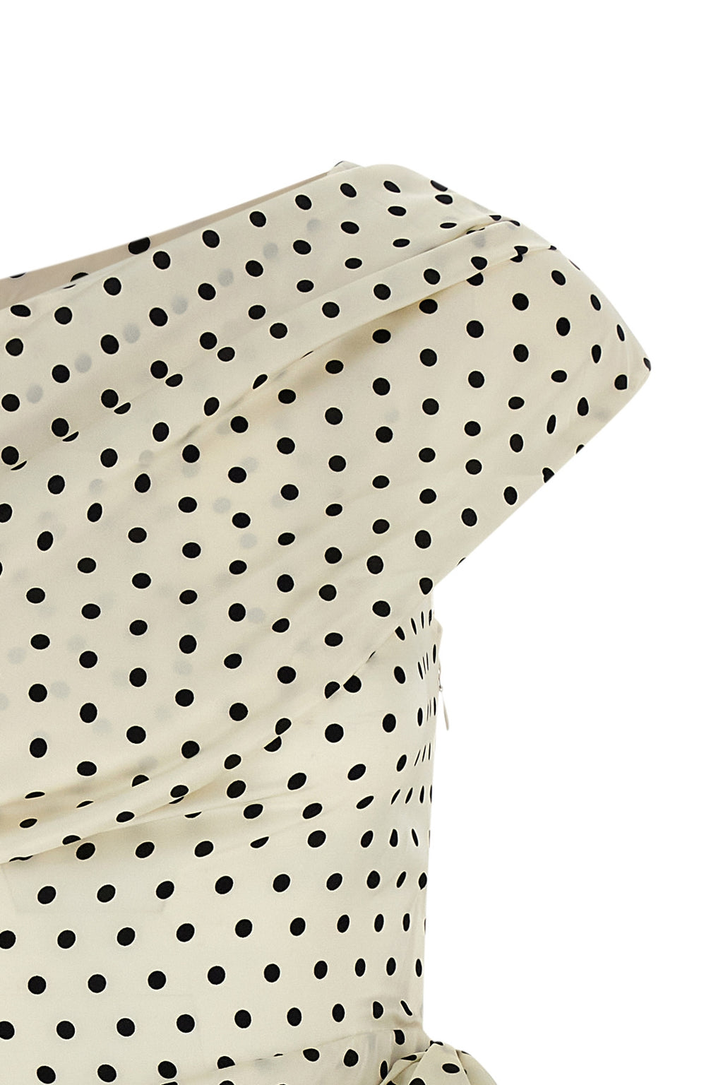 SELF PORTRAIT 'Polka Dot Satin Tie Side Mini' dress For Women 95% polyester 5% elastane