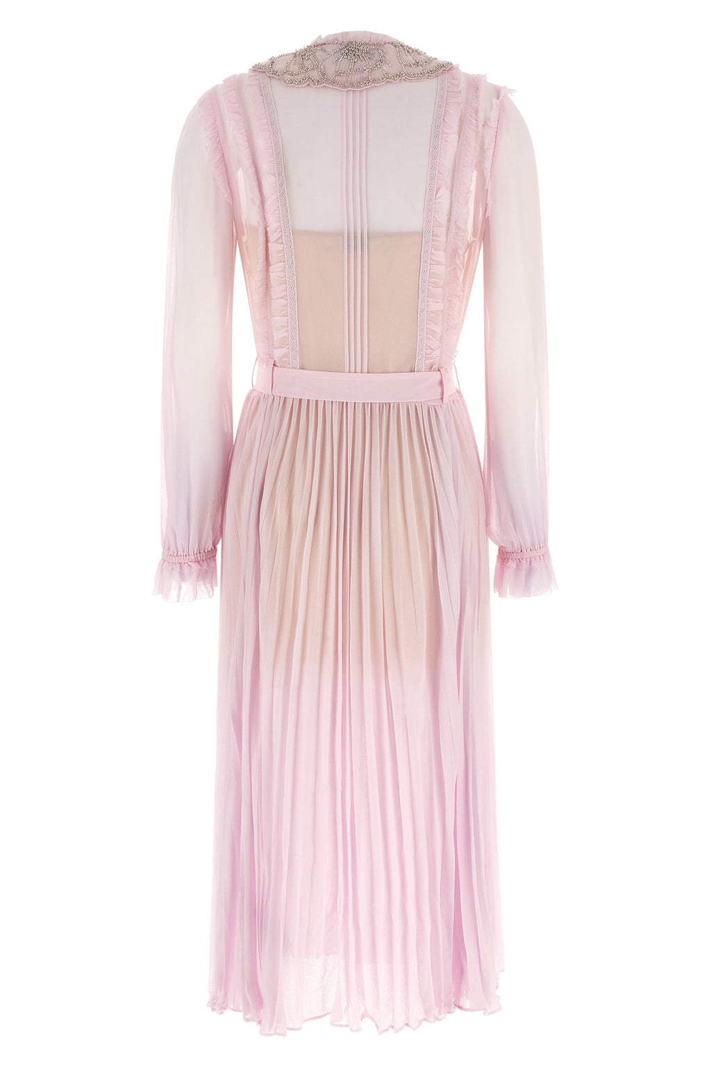SELF PORTRAIT 'Pink Pleated Georgette Midi' dresses