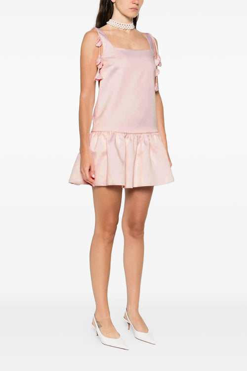SELF PORTRAIT 'Pink Flower Taffetà' dress For Women 100% polyester